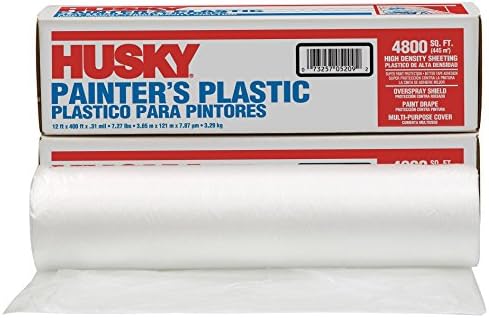 Husky 03512H 12' X 400' Film-Gard Clear Professional Painter's Plastic
