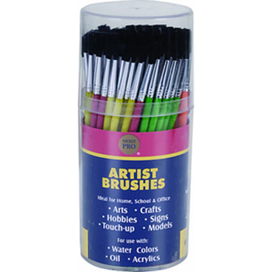 Dynamic 00011 Pony Hair Artist Brush Assortment Cylinder 144Pc