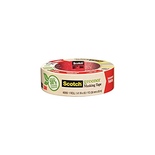 3M 2050-36A 1.41" Scotch Painters' Masking Tape for Trim Work